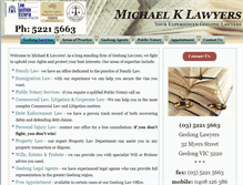 Tablet Screenshot of michaelklawyers.com